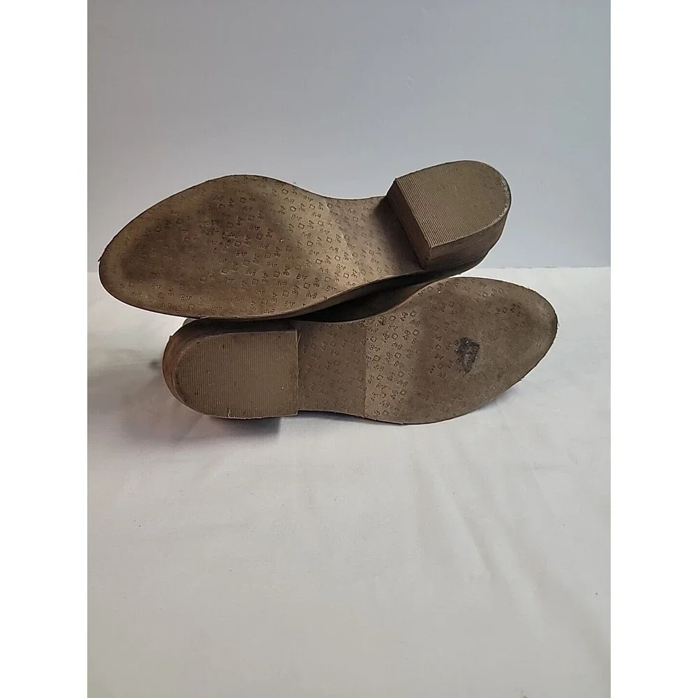 Dolce Vita Silma Western-inspired Brown Suede Ankle Bootie/Side Zip US 9.5 Women
